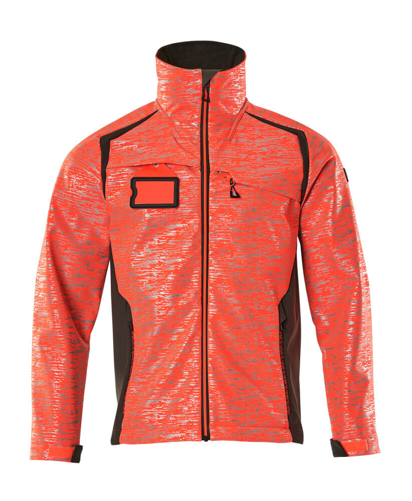 Mascot Soft Shell Jacke Accelerate safe Hi-vis Rot/Dunkelanthrazit