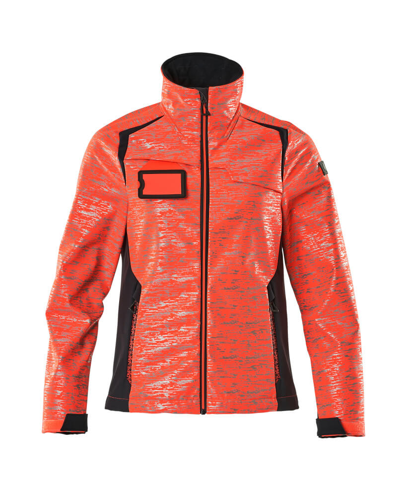 Mascot Soft Shell Jacke Accelerate safe Hi-vis Rot/Schwarzblau