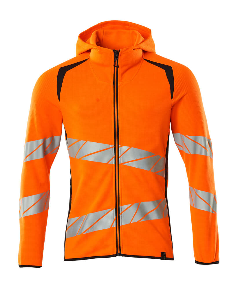 Mascot Kapuzensweatshirt mit Reißverschluss Accelerate safe Hi-vis Orange/Schwarzblau