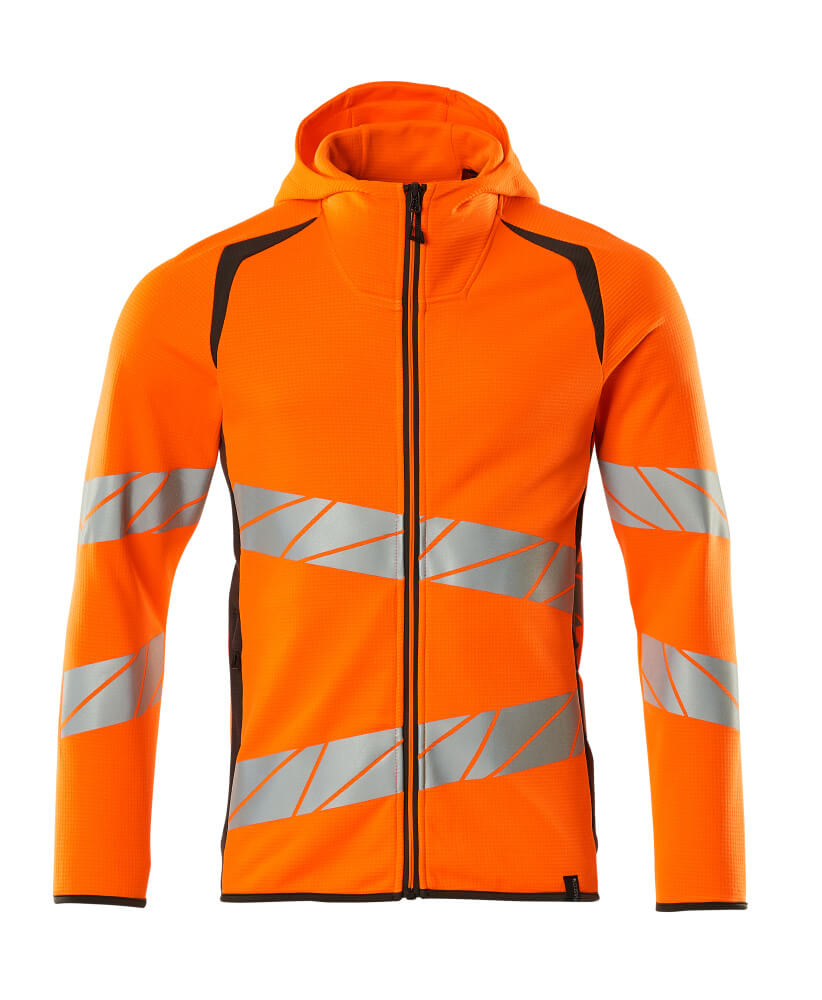 Mascot Kapuzensweatshirt mit Reißverschluss Accelerate safe Hi-vis Orange/Dunkelanthrazit