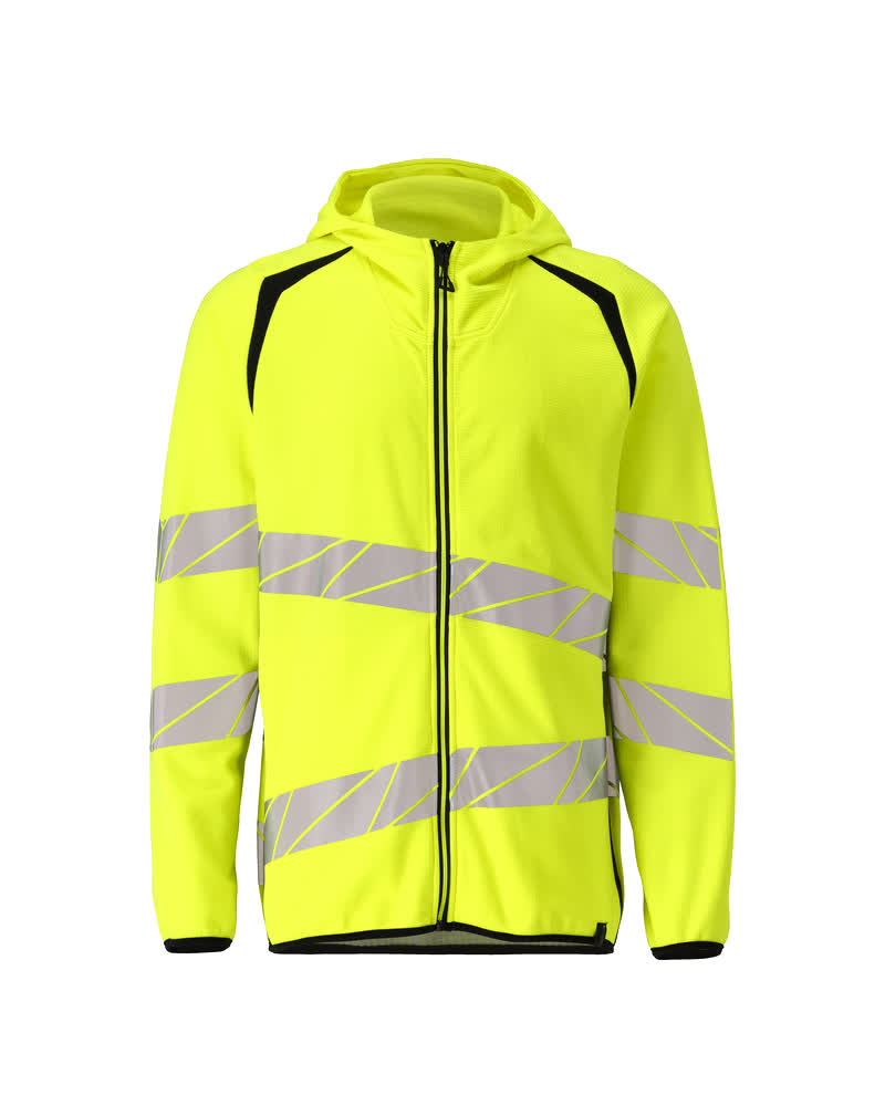 Mascot Kapuzensweatshirt mit Reißverschluss Accelerate safe Hi-vis Gelb/Schwarz