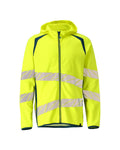Mascot Kapuzensweatshirt mit Reißverschluss Accelerate safe Hi-vis Gelb/Dunkelpetroleum