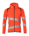 Mascot Kapuzensweatshirt mit Reißverschluss Accelerate safe Hi-vis Rot/Dunkelanthrazit