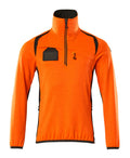 Mascot Fleecepullover mit kurzem Reißverschluss Accelerate safe Hi-vis Orange/Dunkelanthrazit