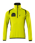 Mascot Fleecepullover mit kurzem Reißverschluss Accelerate safe Hi-vis Gelb/Schwarz