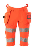 Mascot Shorts lang mit Hängetaschen Accelerate safe Hi-vis Rot