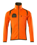 Mascot Fleecepullover mit Reißverschluss Accelerate safe Hi-vis Orange/Moosgrün