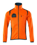 Mascot Fleecepullover mit Reißverschluss Accelerate safe Hi-vis Orange/Dunkelpetroleum