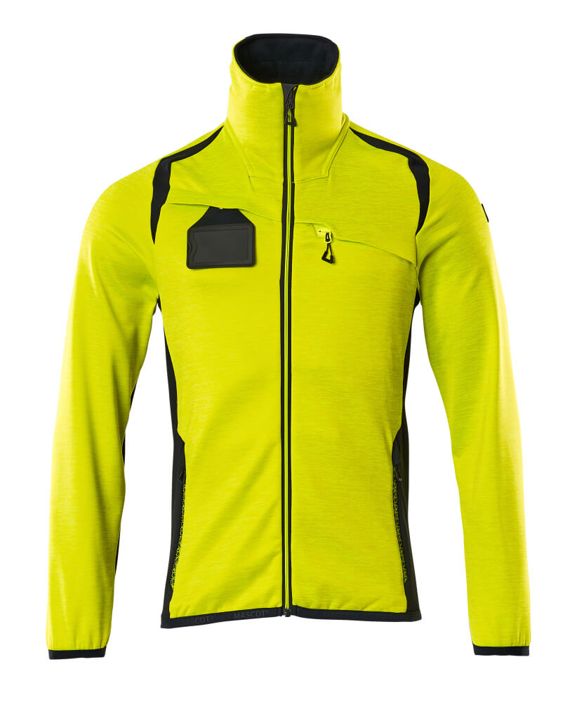 Mascot Fleecepullover mit Reißverschluss Accelerate safe Hi-vis Gelb/Schwarzblau
