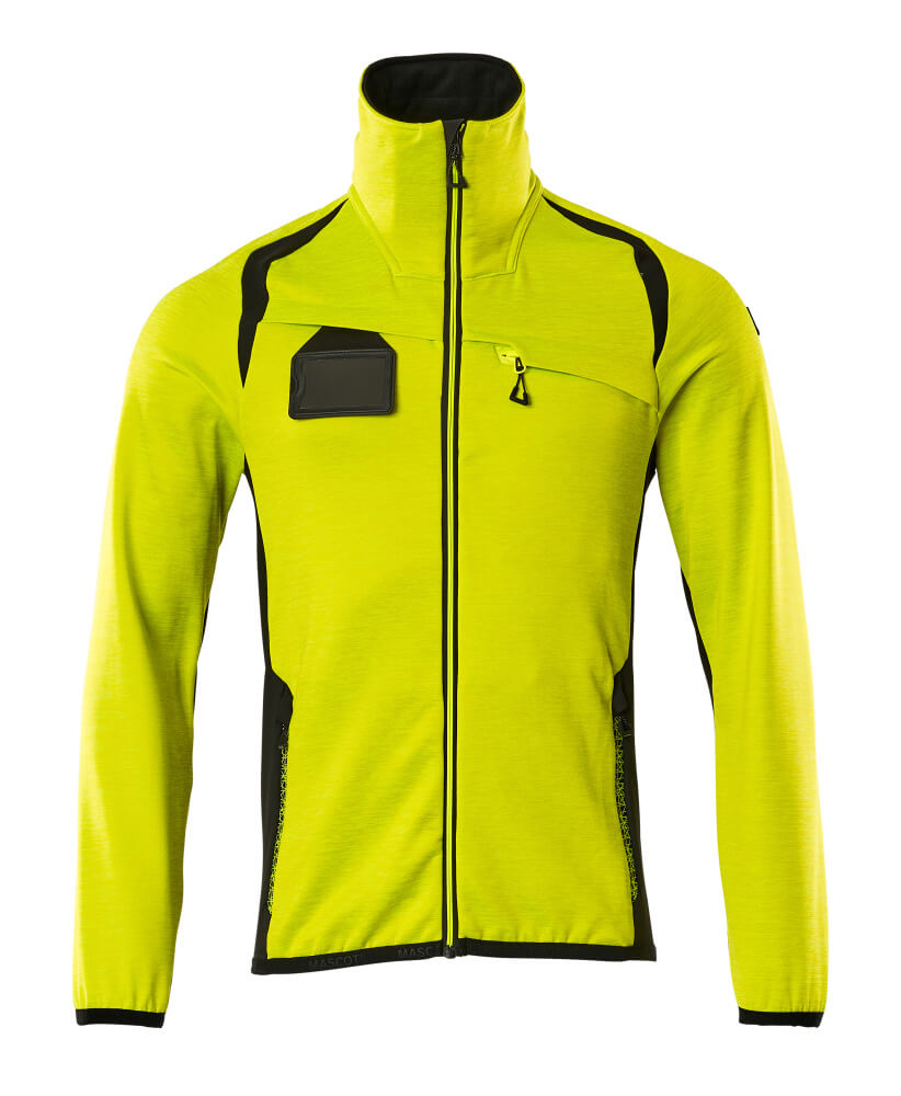 Mascot Fleecepullover mit Reißverschluss Accelerate safe Hi-vis Gelb/Schwarz