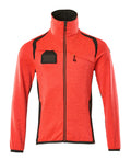 Mascot Fleecepullover mit Reißverschluss Accelerate safe Hi-vis Rot/Dunkelanthrazit