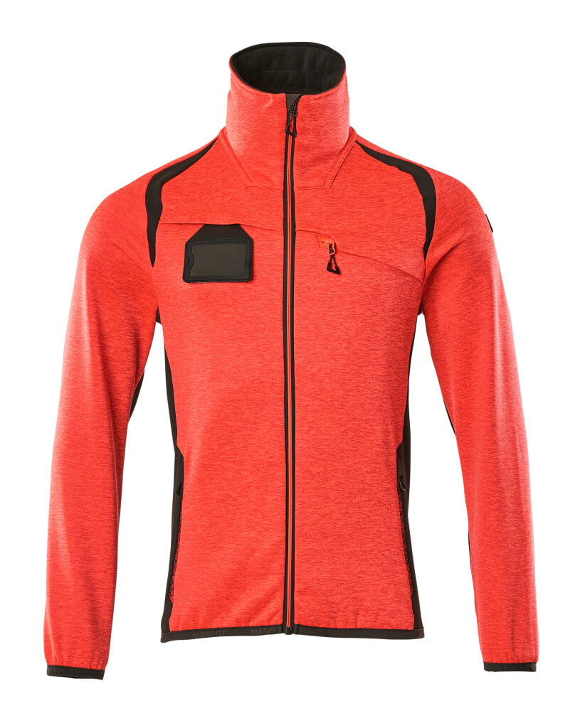 Mascot Fleecepullover mit Reißverschluss Accelerate safe Hi-vis Rot/Dunkelanthrazit