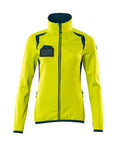 Mascot Fleecepullover mit Reißverschluss Accelerate safe Hi-vis Gelb/Dunkelpetroleum