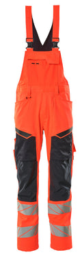 Mascot Latzhose mit Knietaschen Accelerate safe Hi-vis Rot/Schwarzblau