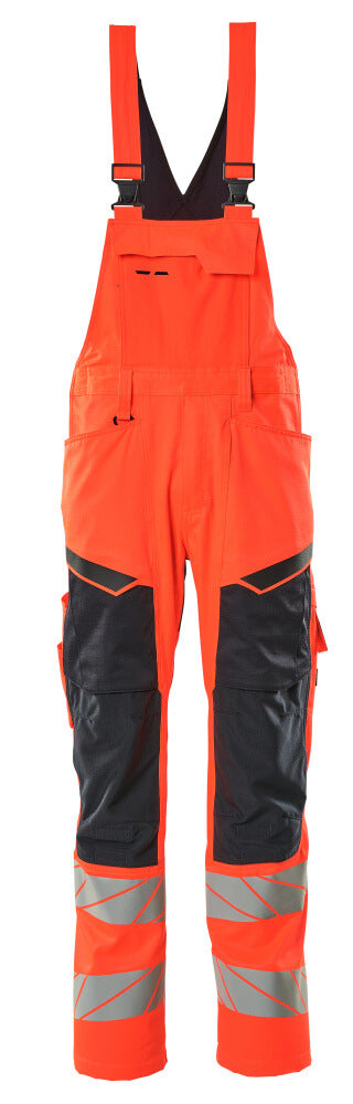 Mascot Latzhose mit Knietaschen Accelerate safe Hi-vis Rot/Schwarzblau
