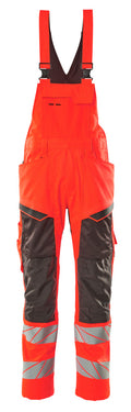 Mascot Latzhose mit Knietaschen Accelerate safe Hi-vis Rot/Dunkelanthrazit