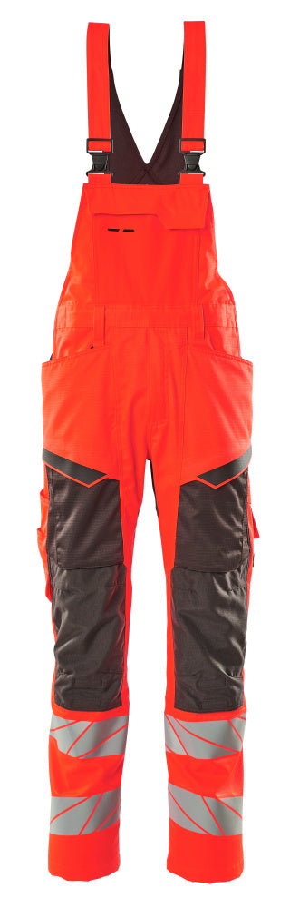 Mascot Latzhose mit Knietaschen Accelerate safe Hi-vis Rot/Dunkelanthrazit