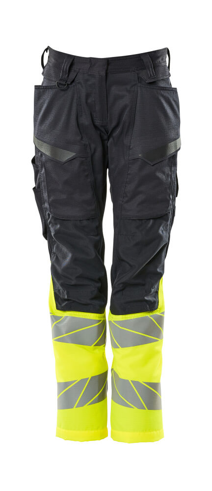 Mascot Hose mit Knietaschen Accelerate safe Schwarzblau/Hi-vis Gelb