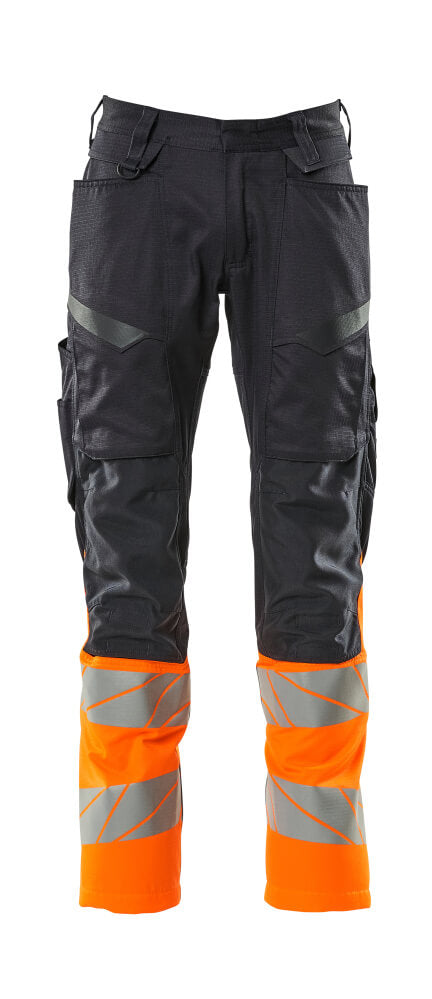 Mascot Hose mit Knietaschen Accelerate safe Schwarzblau/Hi-vis Orange
