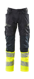 Mascot Hose mit Knietaschen Accelerate safe Schwarzblau/Hi-vis Gelb
