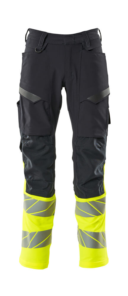 Mascot Hose mit Knietaschen Accelerate safe Schwarzblau/Hi-vis Gelb