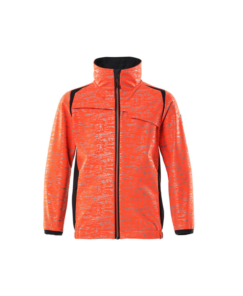 Mascot Soft Shell Jacke für Kinder Accelerate safe Hi-vis Rot/Schwarzblau