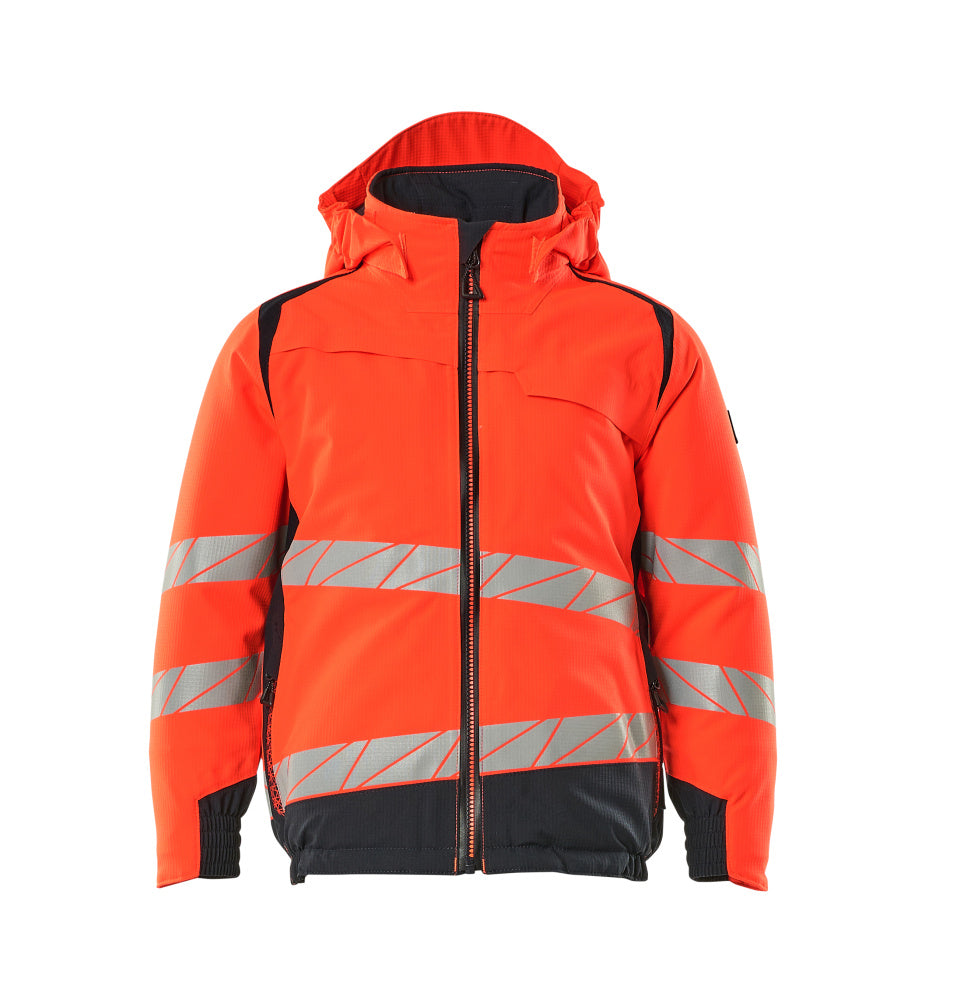Mascot Winterjacke für Kinder Accelerate safe Hi-vis Rot/Schwarzblau