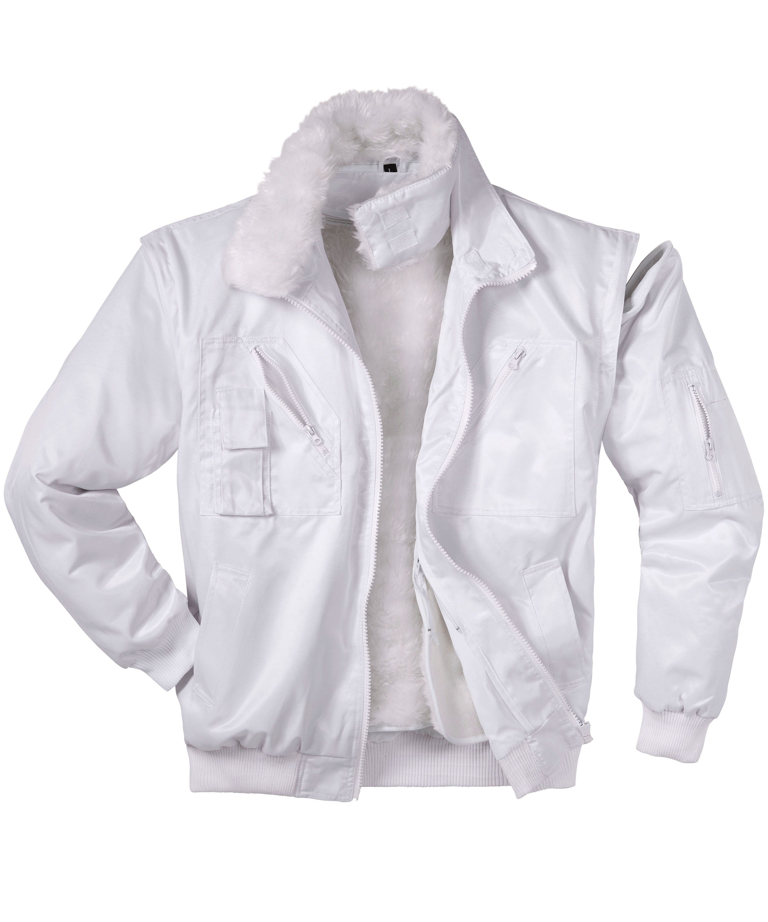 Pilotenblouson 4 in 1 weiß