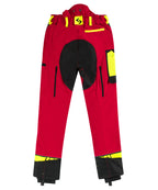 Woodcreek Schnittschutz-Bundhose Pro rot/schwarz/gelb