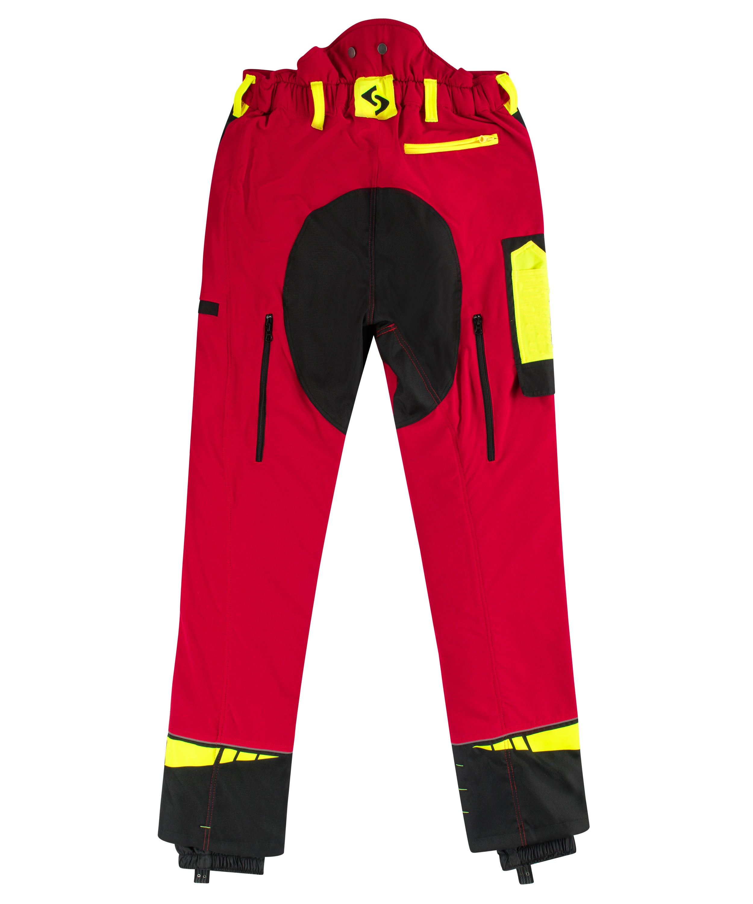 Woodcreek Schnittschutz-Bundhose Pro rot/schwarz/gelb