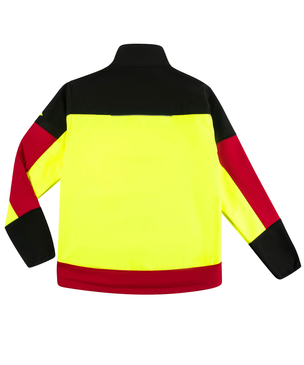 Woodcreek Softshelljacke rot/schwarz/gelb