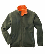 Fleece-Wendejacke Willow oliv/orange