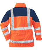 Warnschutz-Parka Safety Plus orange/marine