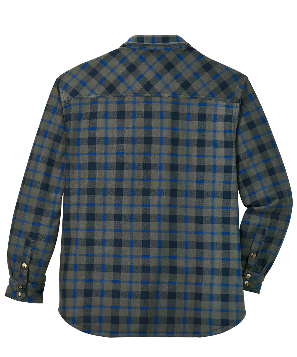 Thermoshirt Teelin grau/blau-kariert