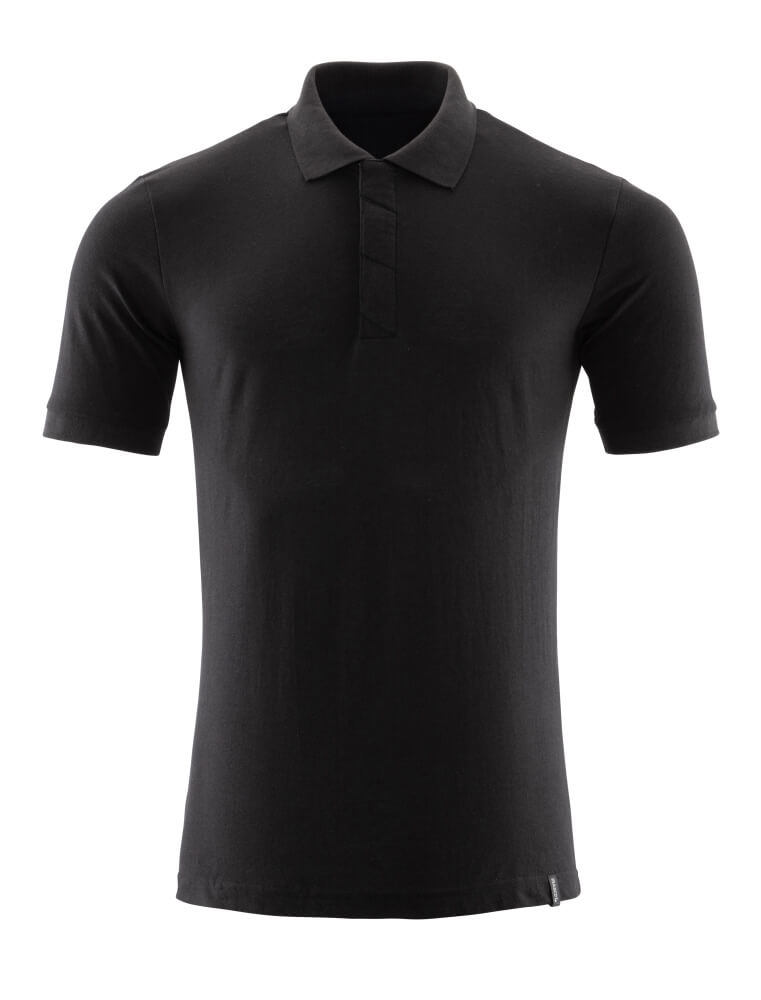 Mascot Polo-Shirt Crossover Vollschwarz