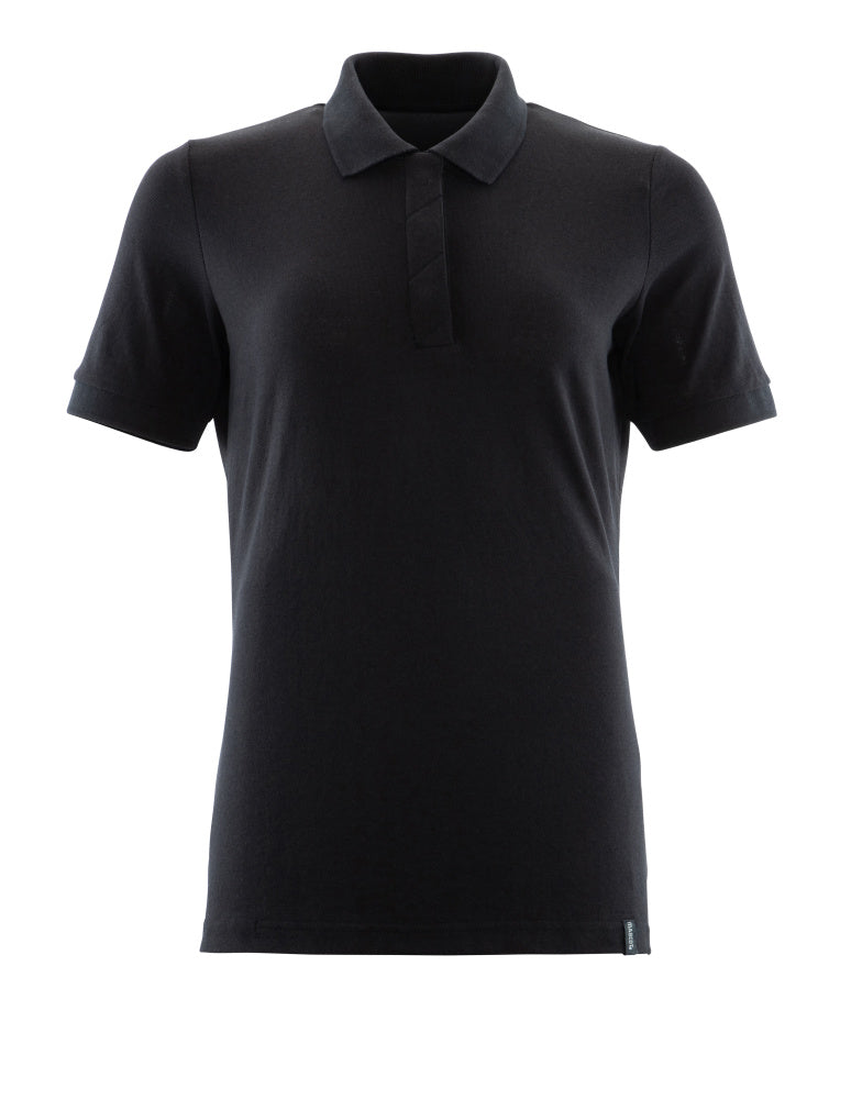 Mascot Polo-Shirt Crossover Vollschwarz