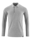 Mascot Polo-Shirt Langarm Crossover Grau-meliert