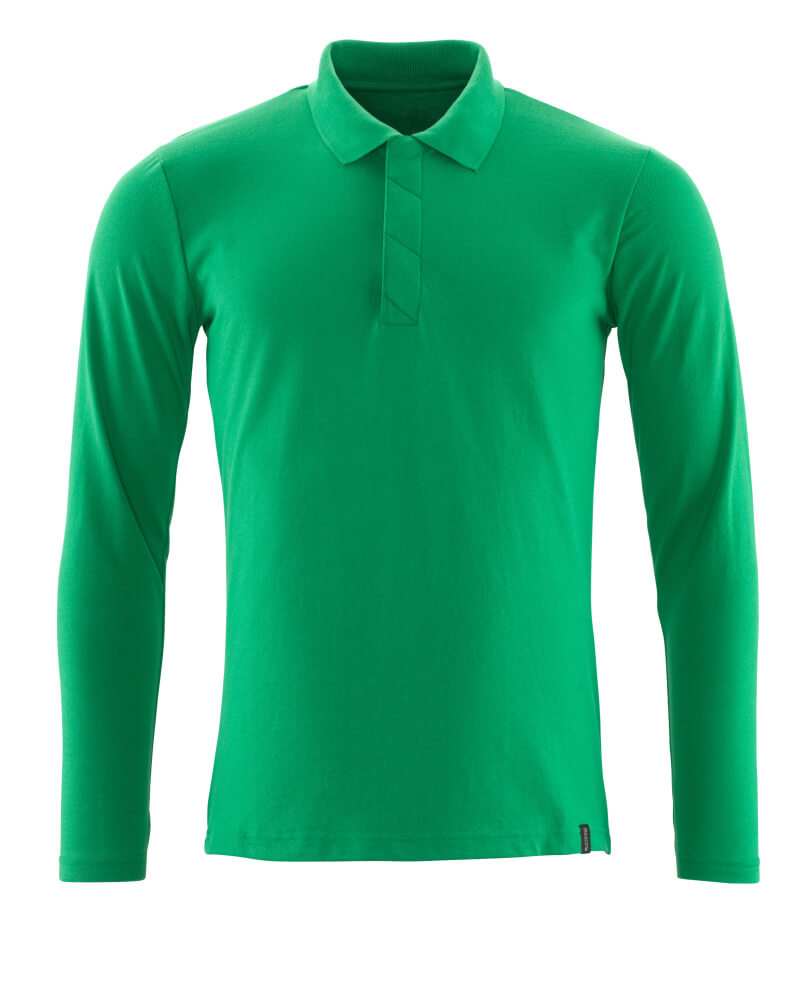 Mascot Polo-Shirt Langarm Crossover Grasgrün
