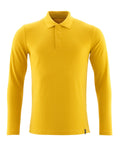 Mascot Polo-Shirt Langarm Crossover Currygelb