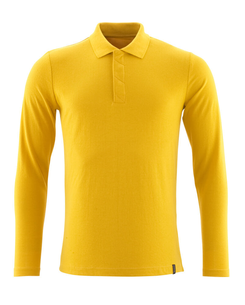 Mascot Polo-Shirt Langarm Crossover Currygelb