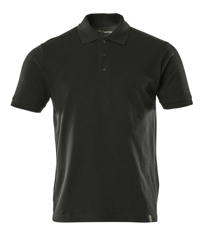 Mascot Polo-Shirt Crossover Vollschwarz