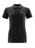 Mascot Polo-Shirt Crossover Vollschwarz