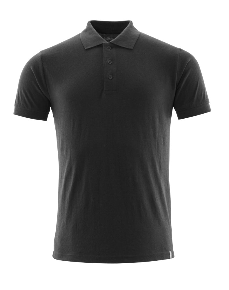 Mascot Polo-Shirt Crossover Vollschwarz
