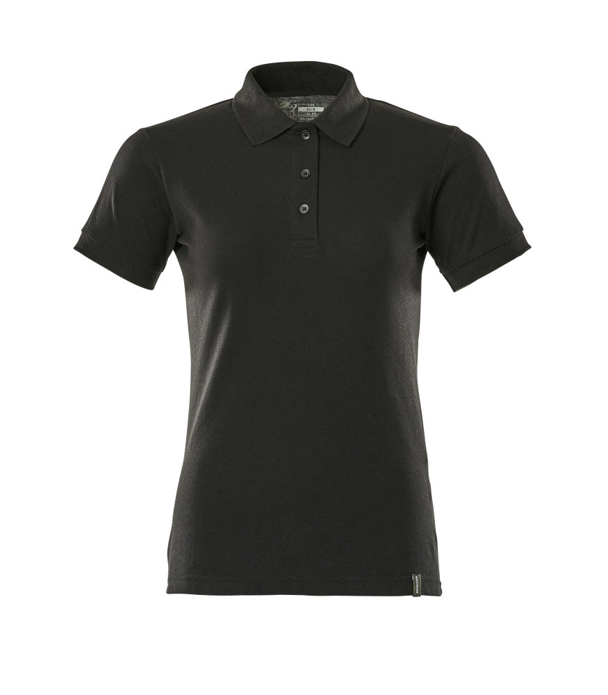 Mascot Polo-Shirt Crossover Vollschwarz