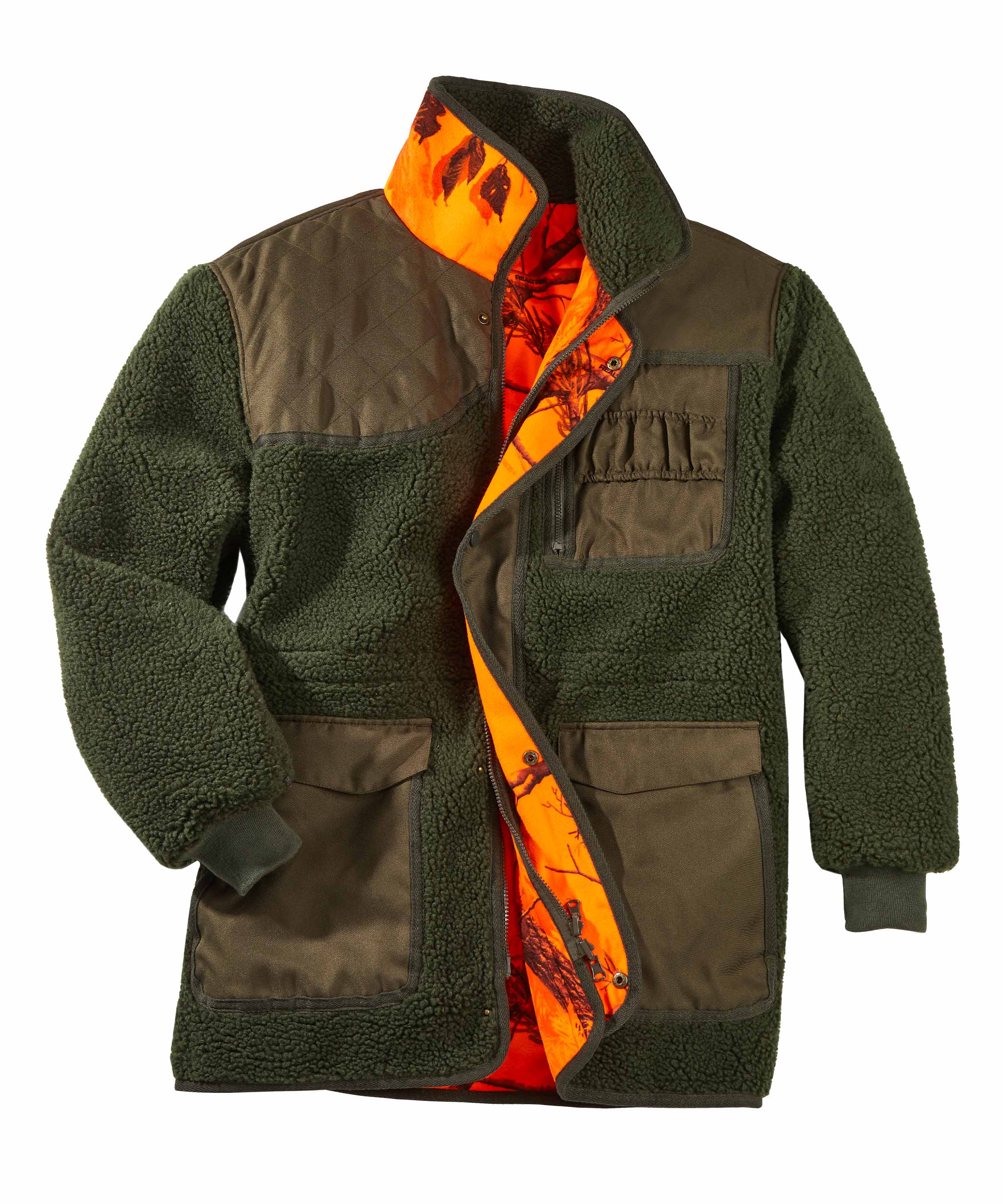 Signal-Wendejacke oliv/orange