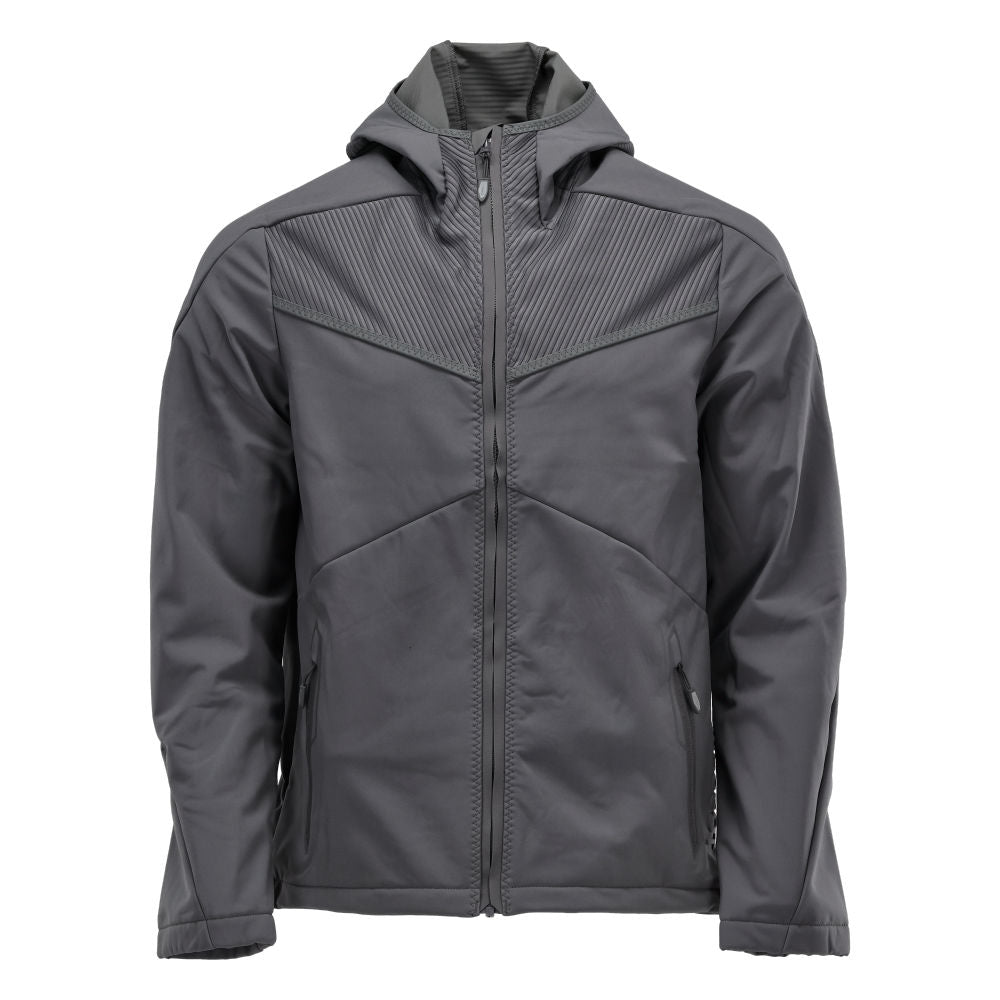 Mascot Soft Shell Jacke mit Kapuze Customized Anthrazitgrau