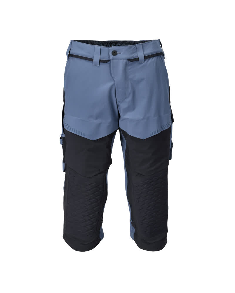 Mascot Dreiviertel-Hose mit Knietaschen Customized Steinblau/Schwarzblau