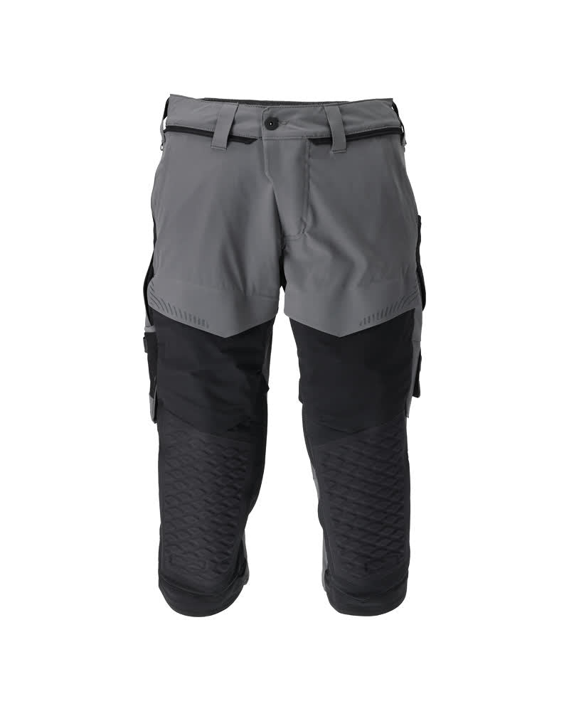 Mascot Dreiviertel-Hose mit Knietaschen Customized Anthrazitgrau/Schwarz