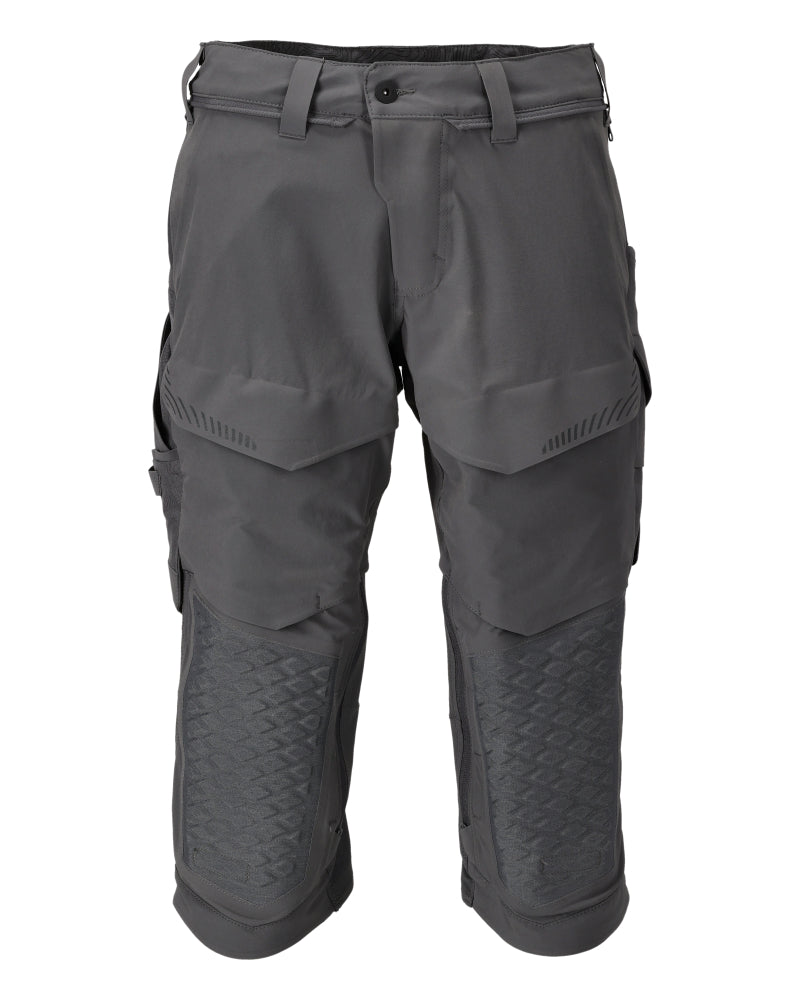 Mascot Dreiviertel-Hose mit Knietaschen Customized Anthrazitgrau