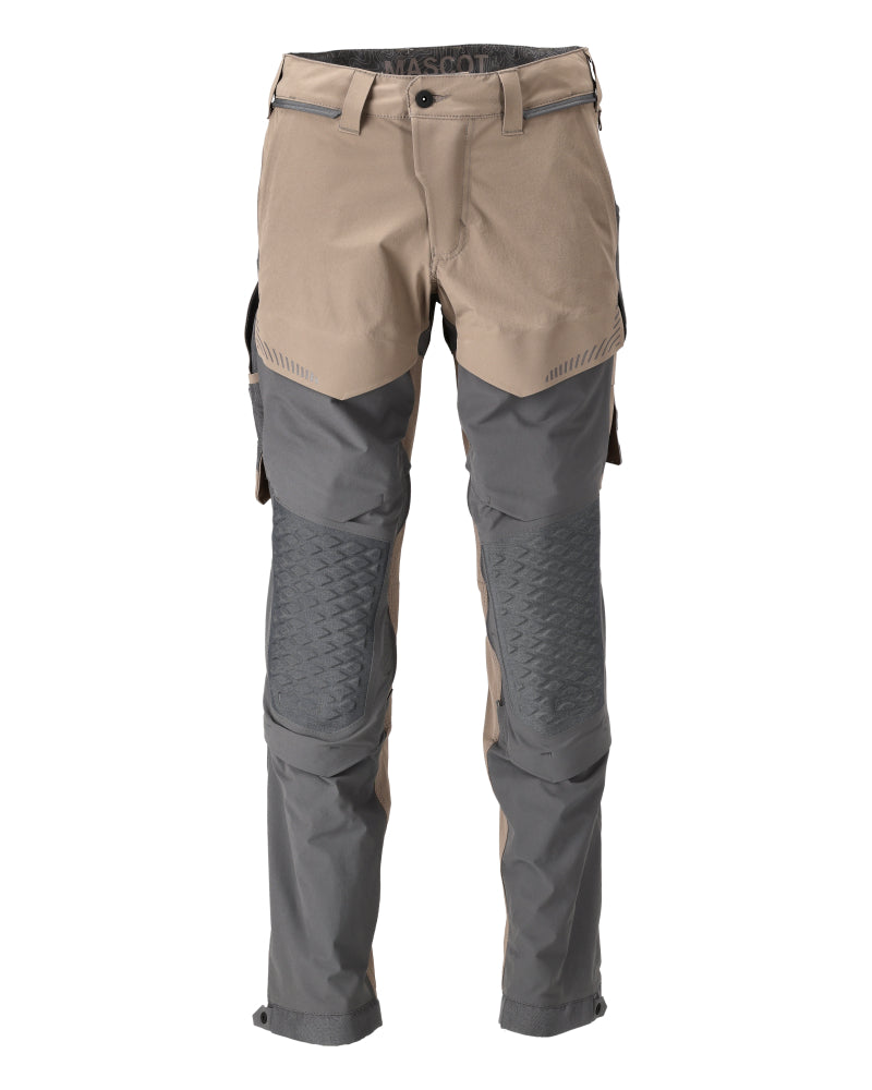 Mascot Hose mit Knietaschen Customized Dunkel Sandbeige/Anthrazitgrau